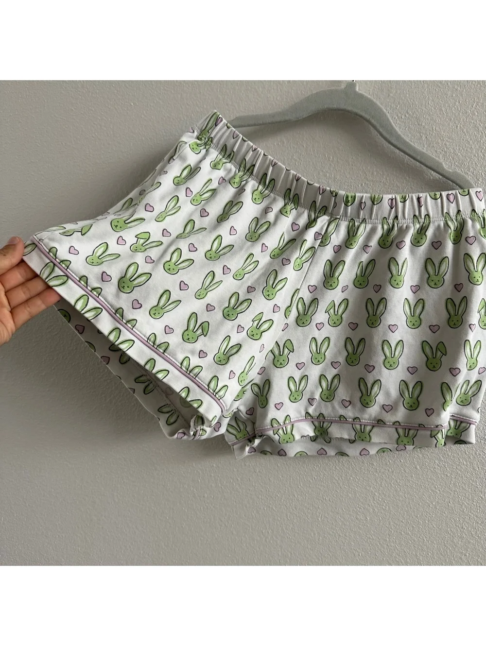 Roller Rabbit Mint Love Bunnies Polo Short PJ Pajama Set Size XXS